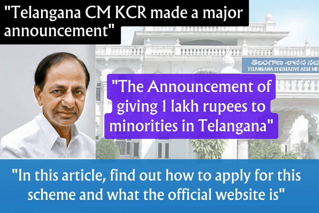 The Announcement of giving 1 lakh rupees to minorities in Telangana
