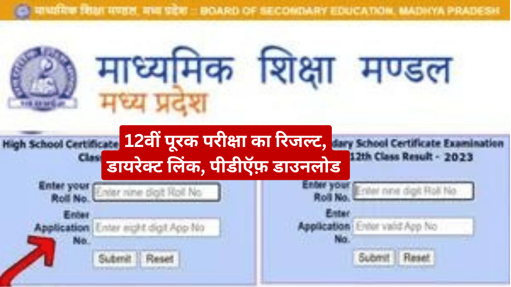 Supplementary Result 2023 mpse.nic.in, direct link here